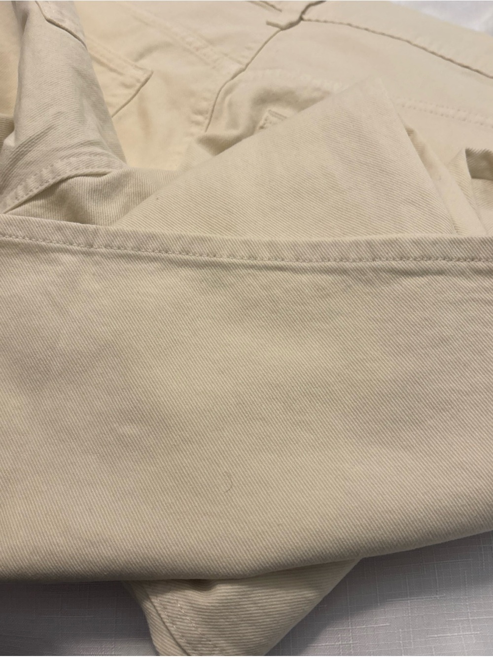 Gap Birch Ivory Low Rise Stride Jeans SZ 18/34 Denim Wide Leg Baggy Slouchy NWT - Picture 12 of 12